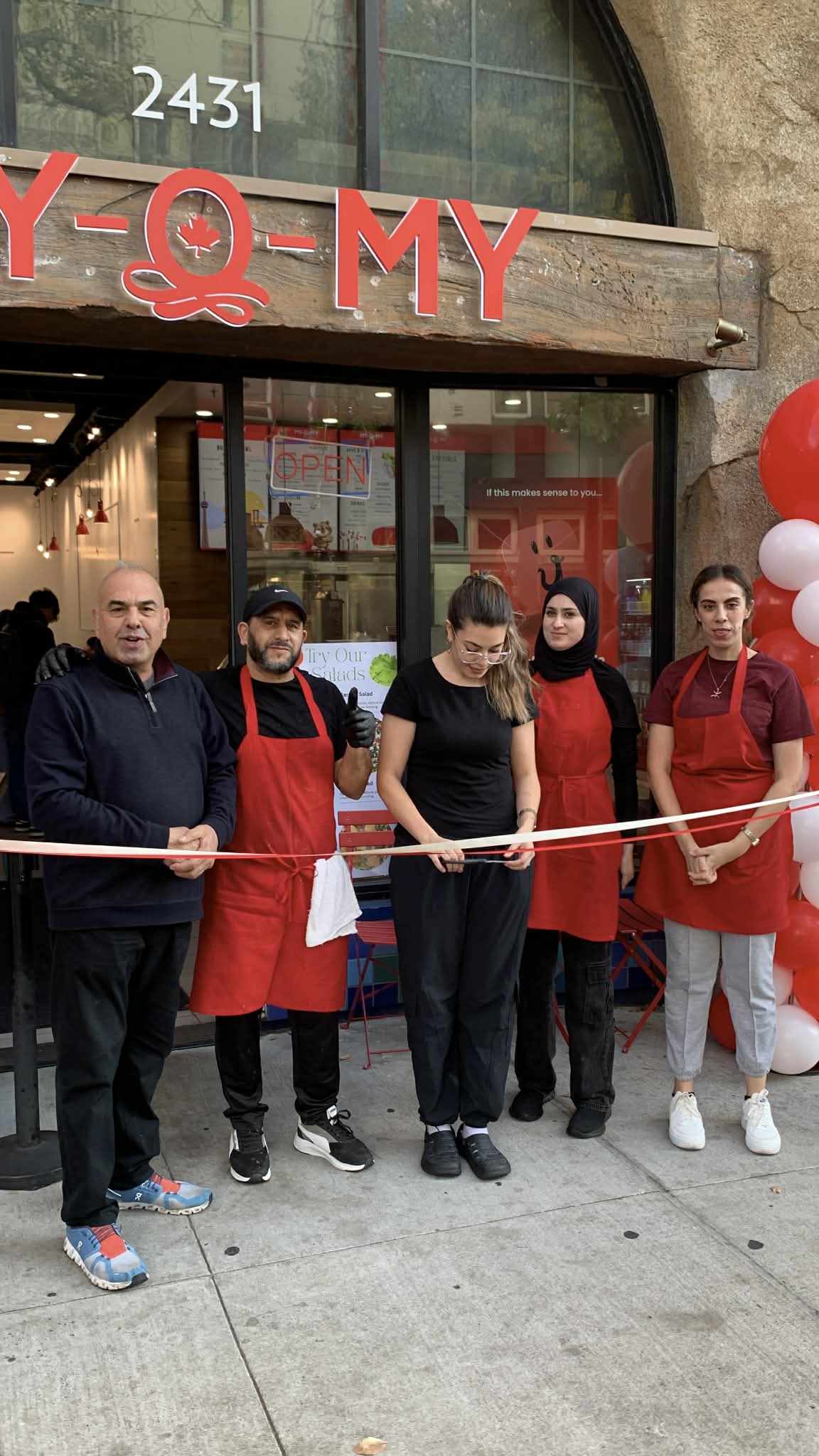 My-O-My team cutting the ribbon at their Grand Opening